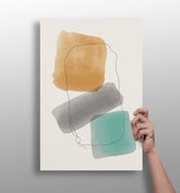 Line Art Modern Shape V6 Aluminum Print.